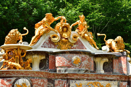Versailles; France - June 26 2024: the Buffet d Eau in the Grand Trianon parkのeditorial素材
