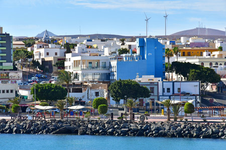 Fuerteventura, Canary Islands - March 15 2024: the city of Puerto del Rosarioのeditorial素材