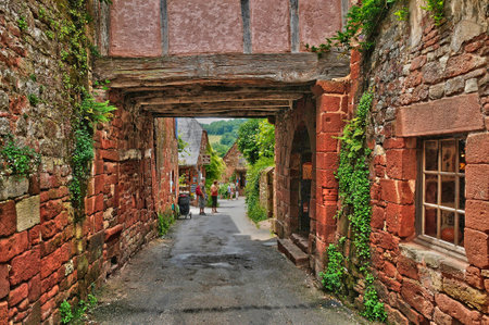 Collonges la Rouge, France - August 18, 2024: the picturesque old villageのeditorial素材