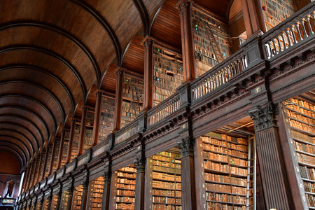 Dublin,Ireland - September 15 2022: the Trinity college Dublin old libraryのeditorial素材