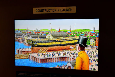 Boston, USA - September 9 2023: the USS Constitution museumのeditorial素材