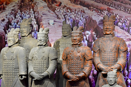 Xi an; China - November 6 2024: the Terracotta Armyのeditorial素材