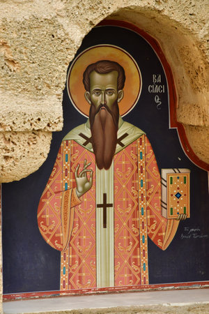 Kalambaka; Greece - August 31 2022: the Saint Stephan monastery in the Meteoraのeditorial素材