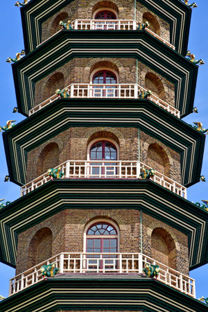 London; Richmond, England - May 28 2023: The Kew Gardens Pagodaのeditorial素材