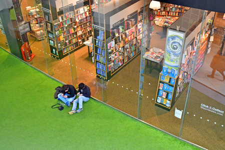 London; England - May 23 2024: book shop in Finchley road in the Camden boroughのeditorial素材