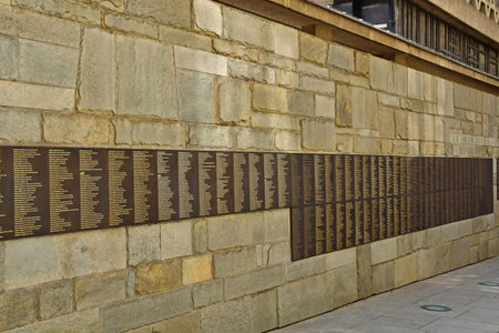 Paris; France - April 27 2023: the righteous among the nation wallのeditorial素材