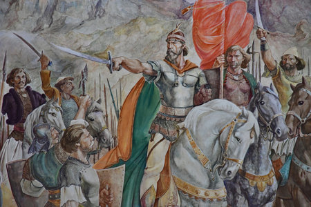 Tirana; Albania - August 29 2022: the National Historical Museumのeditorial素材