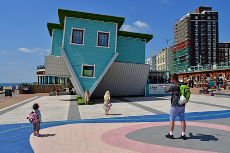 Brighton, England - June 04 2023: the seaside,のeditorial素材