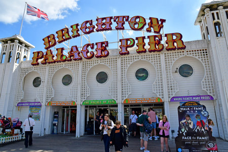 Brighton, England - June 04 2023: the Brighton Palace Pierのeditorial素材