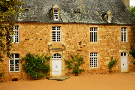 Salignac Eyvigues; France - October 7 2023: the picturesque Eyrignac manor gardensのeditorial素材