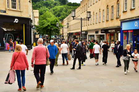 Bath; England - May 30 2024: the picturesque city centerのeditorial素材