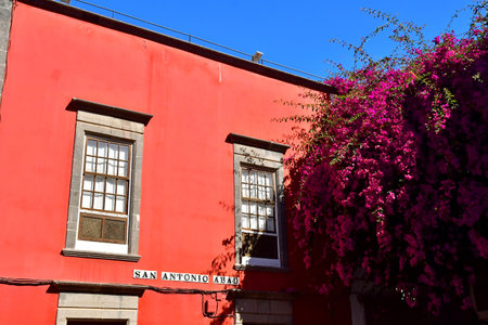 Gran Canaria, Canary Islands - March 15 2024: the picturesque old city of Las Palmas de Gran Canariaのeditorial素材