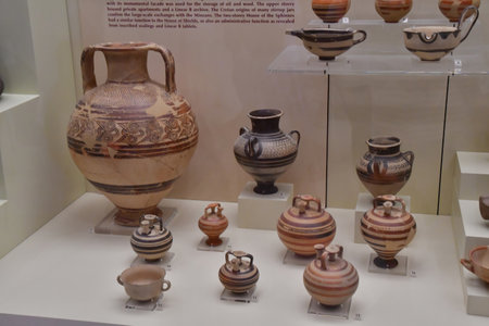 Mycenae; Greece - August 30 2022: museum of the archaeological siteのeditorial素材