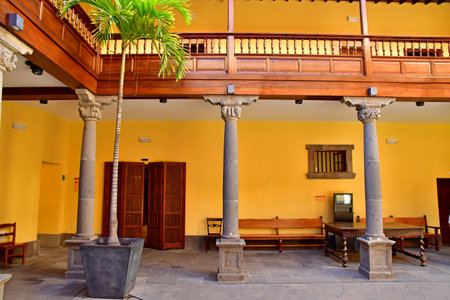 Gran Canaria, Canary Islands - March 15 2024: the Christopher Columbus house in Las Palmas de Gran Canariaのeditorial素材