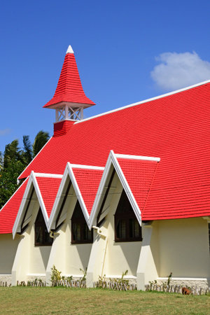 Pereybere, Republic of Mauritius - July 28 2014: the picturesque seaside cityのeditorial素材