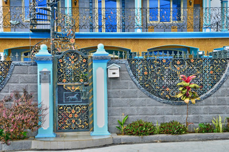 Mahebourg, Republic of Mauritius - July 28 2014: the picturesque seaside cityのeditorial素材