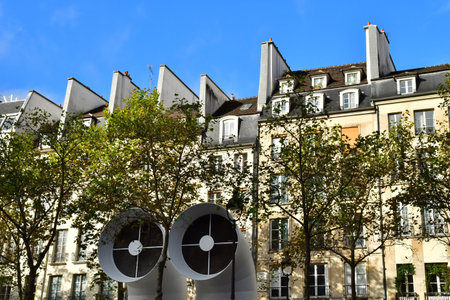 Paris; France - October 10 2024: the Georges Pompidou squareのeditorial素材