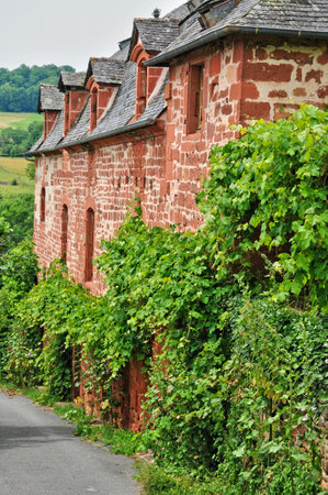 Collonges la Rouge, France - August 18, 2024: the picturesque old villageのeditorial素材