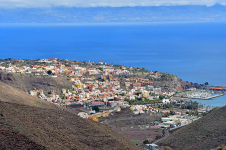 La Gomera, Canary Islands - March 15 2024: the city of San Sebastian de la Gomeraのeditorial素材