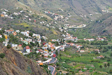 La Gomera, Canary Islands - March 15 2024: the landscape of Hermiguaのeditorial素材