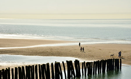 Wissant; France - May 10 2024: the seaside resort cityのeditorial素材