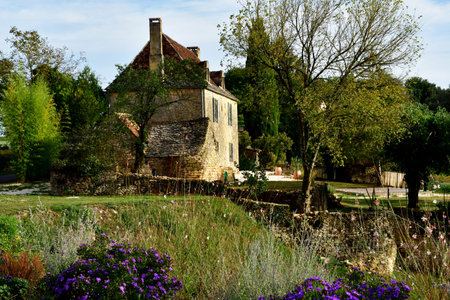 Saint Crepin and Carlucet; France - October 7 2023: the picturesque old villageのeditorial素材