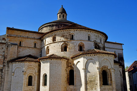 Souillac; France - October 7 2023: the abbey churchのeditorial素材