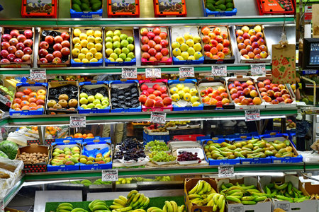 Gran Canaria, Canary Islands - March 15 2024: the covered market of Las Palmasのeditorial素材