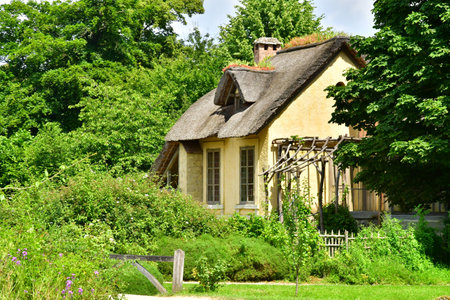 Versailles; France - June 26 2024: the Boudoir in the Marie Antoinette estateのeditorial素材