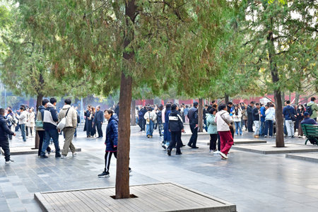 Beijing; China - November 6 2024: the Yonghe Temple, Lama Templeのeditorial素材