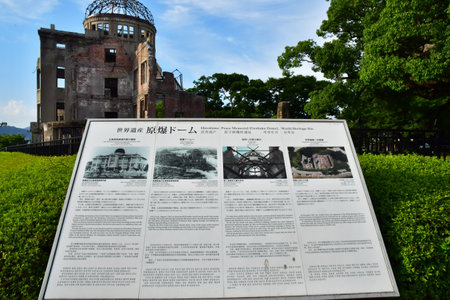 Hiroshima; Japan - August 6 2024: theGenbaku domeのeditorial素材