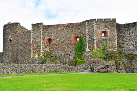 Carrickfergus; Northern Ireland - September 15 2022: the picturesque city castleのeditorial素材