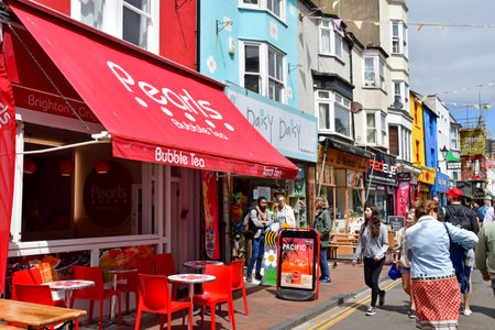 Brighton, England - June 04 2023: the city centerのeditorial素材