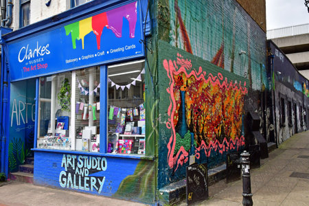 Brighton, England - June 04 2023: the city centerのeditorial素材