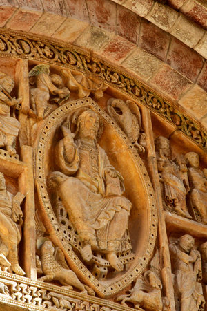 Carennac; France - October 7 2023: the picturesque Saint Pierre churchのeditorial素材