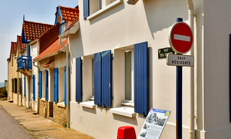 Audresselles; France - May 10 2024: the seaside resort cityのeditorial素材