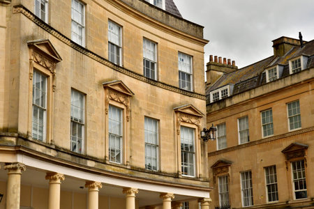 Bath; England - May 30 2024: the picturesque city centerのeditorial素材