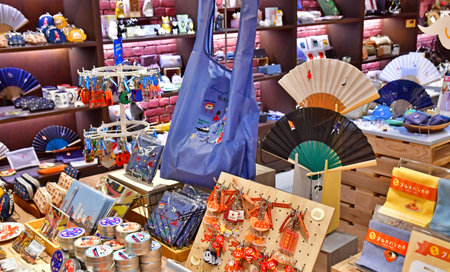 Yokohama, Japan - August 10 2024: gift shop in the Red Brick Warehouseのeditorial素材