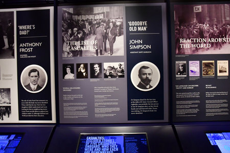 Belfast; Northern Ireland - September 15 2022: the Titanic Belfast museumのeditorial素材