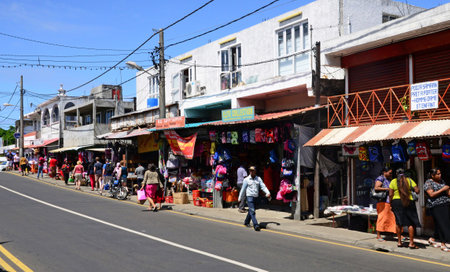 Goodlands, Republic of Mauritius - July 28 2014: the picturesque seaside cityのeditorial素材