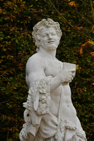 Versailles; France - October 27 2023: marble statue in the castle parkのeditorial素材