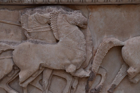 Delphi; Greece - August 31 2022: the archaeological museum