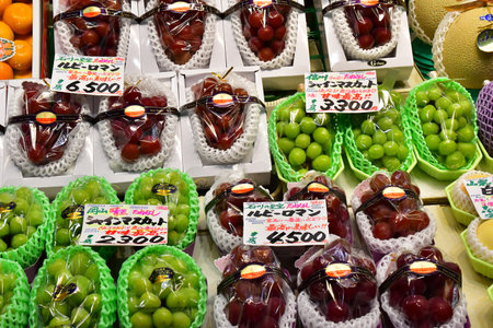 Kanazawa; Japan - August 22 2024: the Omicho Ishiba market, in operation since 1721のeditorial素材