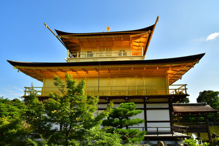 Kyoto; Japan - August 10 2024: the Kinkaku Ji, the Golden Pavilionのeditorial素材