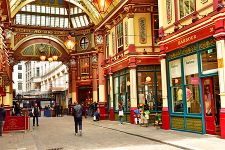 London; England - May 23 2024: the Leadenhall Market in the City of Londonのeditorial素材