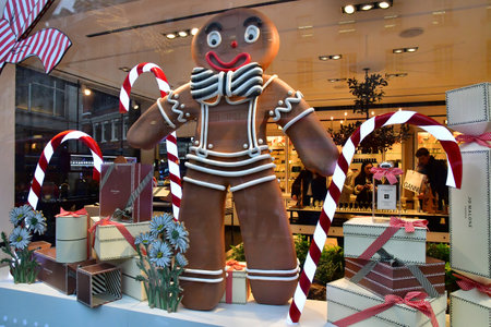 London, England - December 15 2023: chocolate shop in the Regent streetのeditorial素材