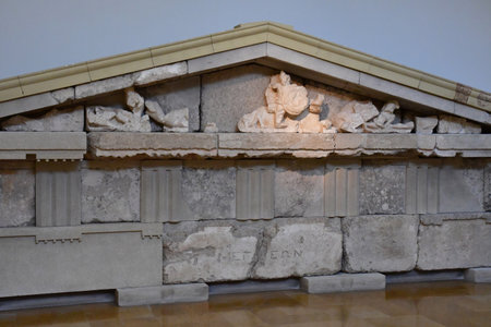 Ancient Olympia; Greece - August 30 2022: museum of the archaeological siteのeditorial素材