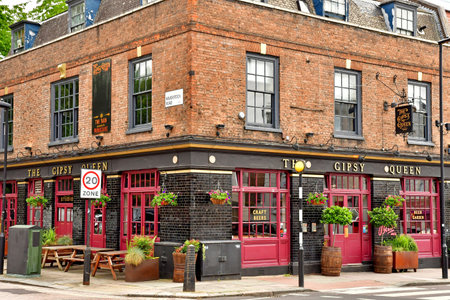 London; England - May 23 2024: the Gipsy Queen pub in the Camden boroughのeditorial素材