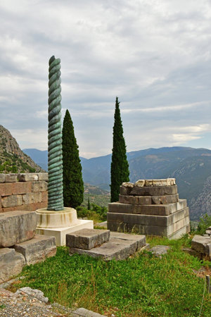 Delphi; Greece - August 31 2022: the archaeological siteのeditorial素材