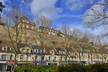 Pontoise; France - March 26 2023: the city centerのeditorial素材